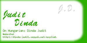 judit dinda business card